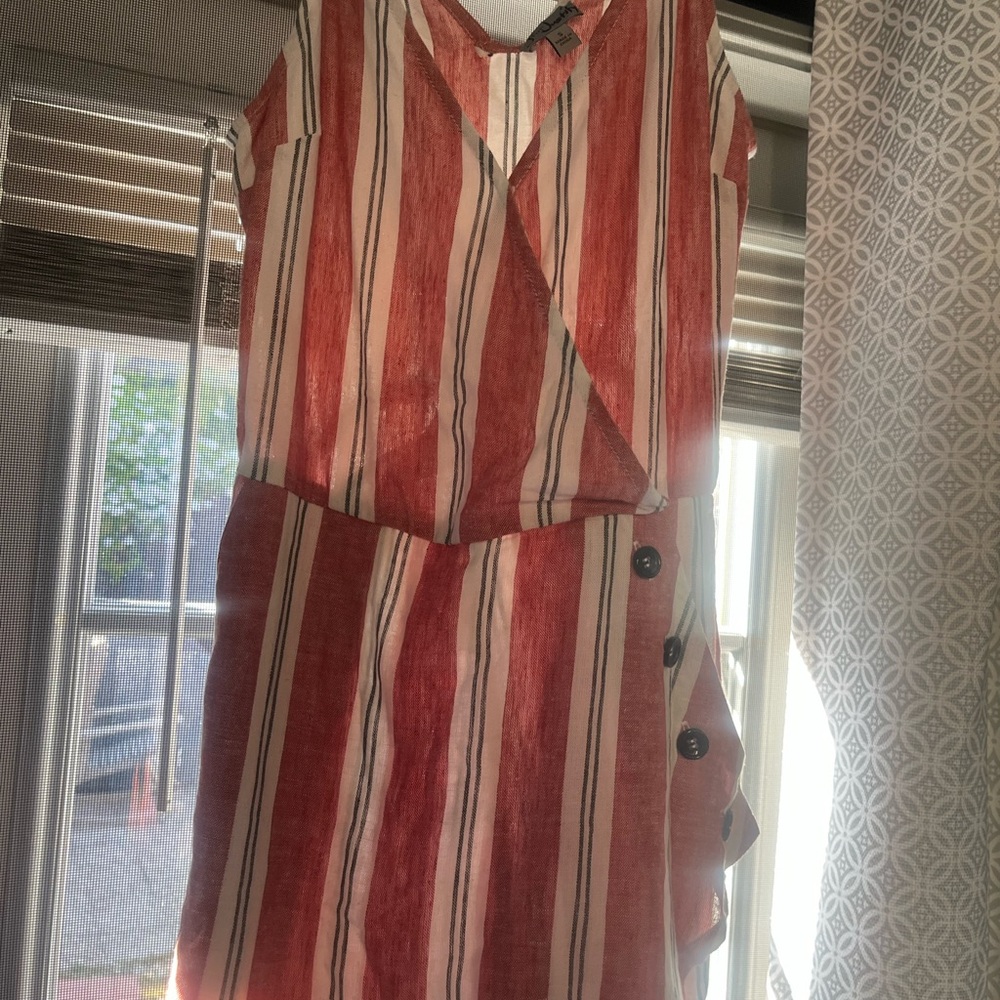 J for Justify Red and White Striped Top